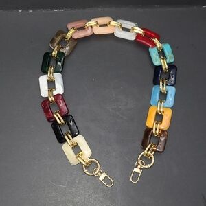 Multi Colored Link Clutch Chain